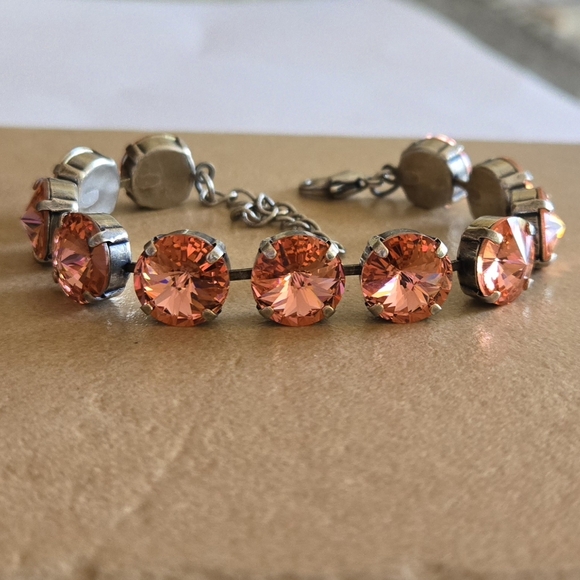 Austrian Crystal Bracelet in Antique Silver - Picture 6 of 10